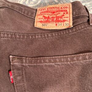Levi's Men's Dark Brown 501 Pants